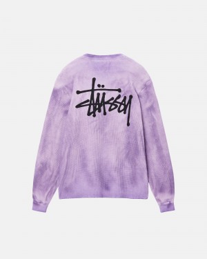 Stussy Basic Stock Ls Thermal Pullover Lavendel | 05283-KSOB