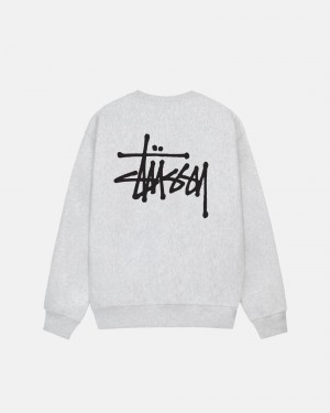 Stussy Basic Stüssy Crew Sweatshirts Grau | 30859-QYHA