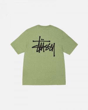 Stussy Basic T-shirts Grün | 19820-NWHS