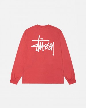 Stussy Basic T-shirts Rosa | 09567-MPQZ