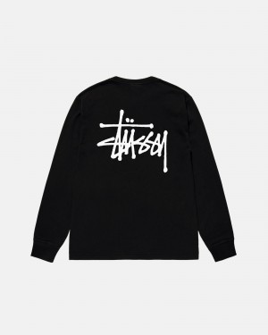 Stussy Basic T-shirts Schwarz | 69834-SICK