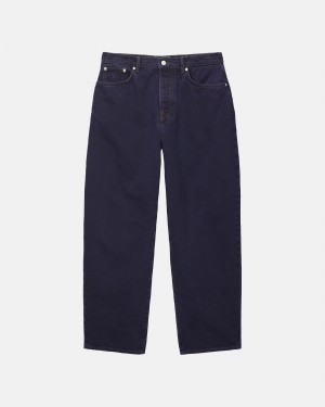 Stussy Big Ol' Denim Jeans Navy | 08423-DTOH