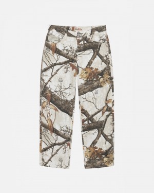 Stussy Big Ol' Realtree Edge Jeans Weiß | 29365-OAJQ