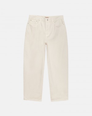 Stussy Big Ol' Washed Canvas Jeans Beige | 01748-JWED