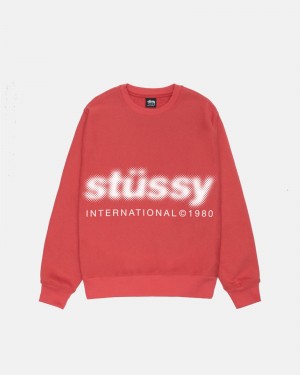 Stussy Blur Crew Sweatshirts Rosa | 95081-TVLG