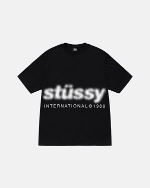 Stussy Blur T-shirts Schwarz | 80136-YWCQ