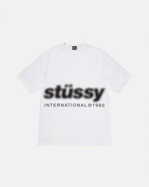 Stussy Blur T-shirts Weiß | 07864-ERGK