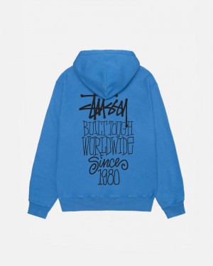 Stussy Built Tough Hoodie Blau | 92705-LACH