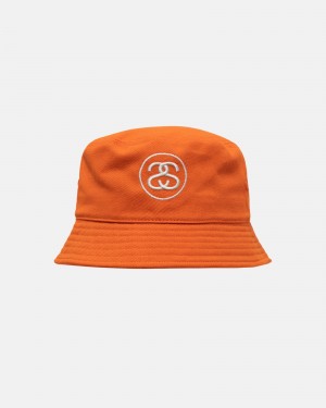 Stussy Deep Bucket Ss Link Hüte Orange | 21534-WCDH