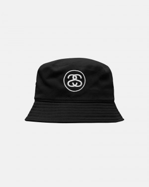 Stussy Deep Bucket Ss Link Hüte Schwarz | 60538-YXNQ