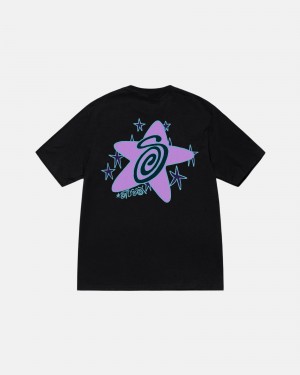 Stussy Galaxy T-shirts Schwarz | 68270-CQRB