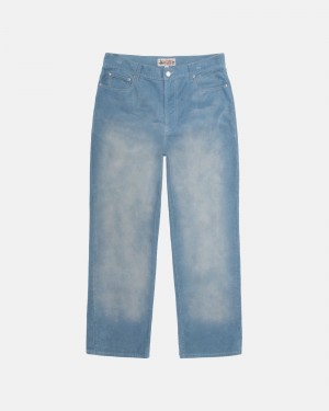 Stussy Klassische Faded Corduroy Jeans Blau | 09685-ZDGW