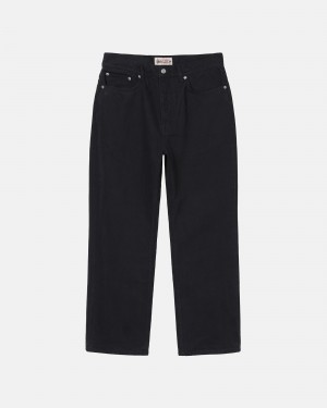 Stussy Klassische Overdyed Jeans Schwarz | 40137-RXSY