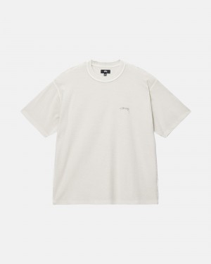 Stussy Lazy T-shirts Beige | 42509-PITO