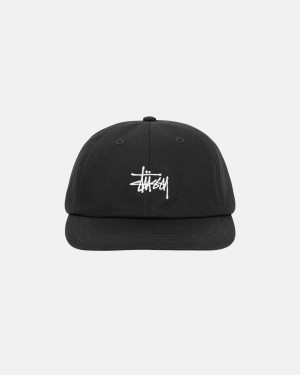 Stussy Low Pro Basic Stock Strapback Hüte Schwarz | 35916-EKUR