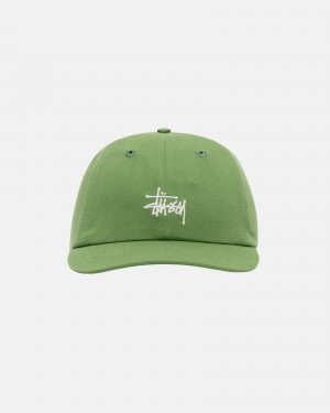 Stussy Low Pro Basic Stock Strapback Hüte Grün | 23105-JZAM