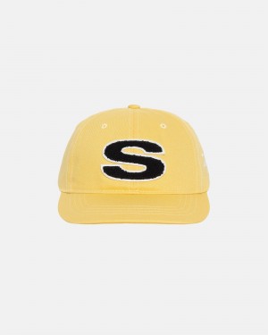 Stussy Low Pro Chenille S Snapback Hüte Senfgelb | 01963-JEQZ