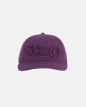 Stussy Low Pro Copyright Applique Strapback Hüte Lila | 94385-IGCR