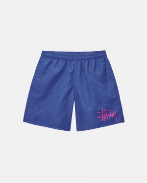 Stussy Mesh Big Basic Kurze Hose Königsblau | 43712-MYDO