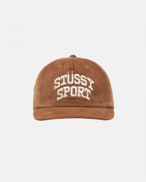 Stussy Mid-Depth Sport Arch Strapback Hüte Braun | 59281-DTQX