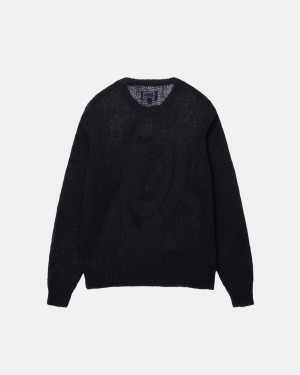 Stussy S Loose Knit Pullover Schwarz | 91038-FGLN