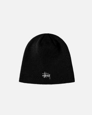 Stussy Skullcap Basic Hüte Schwarz | 98704-ECGX