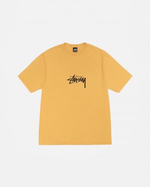 Stussy Small Stock Pigment Dyed T-shirts Orange | 82064-IJVM