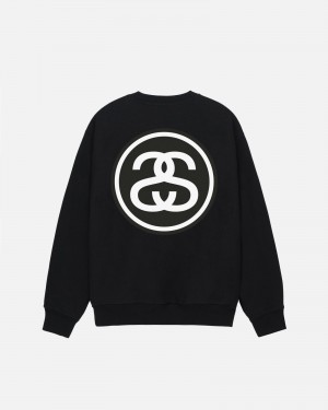 Stussy Ss-Link Crew Sweatshirts Schwarz | 07243-FGJK