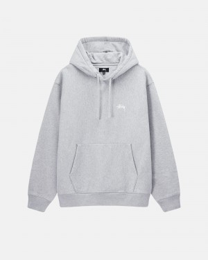 Stussy Stock Logo Hoodie Grau | 73145-VSMO