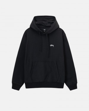 Stussy Stock Logo Hoodie Schwarz | 21367-GMQF