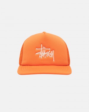 Stussy Trucker Big Basic Snapback Hüte Orange | 41568-CBMU