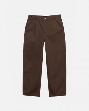 Stussy Workgear Trouser Twill Hose Braun | 75682-EKPR