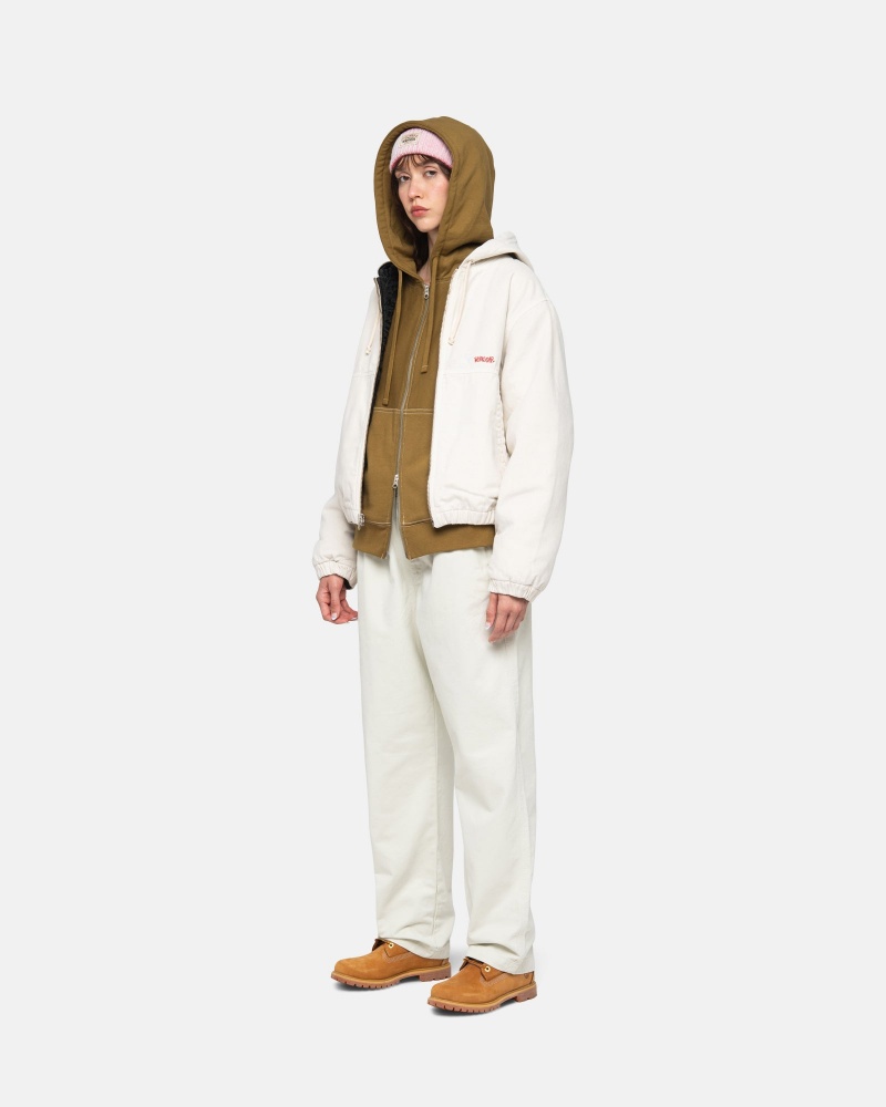 Stussy Arbeits Insulated Canvas Jacken Beige | 26539-AMBW