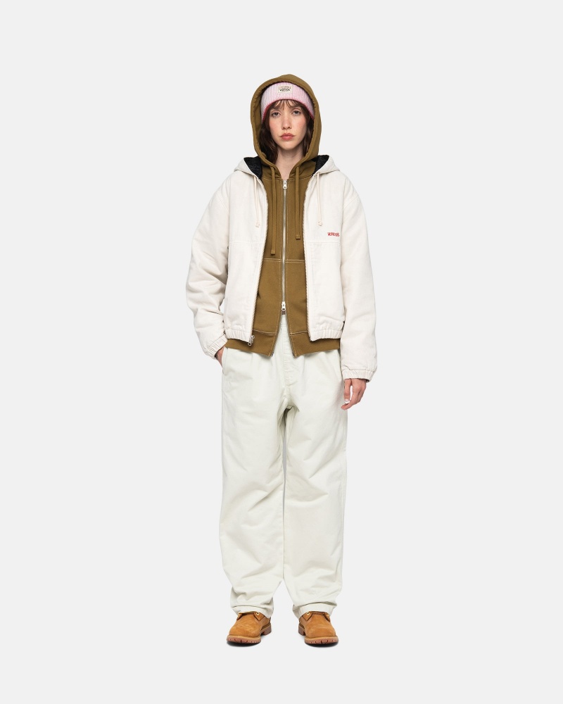 Stussy Arbeits Insulated Canvas Jacken Beige | 26539-AMBW