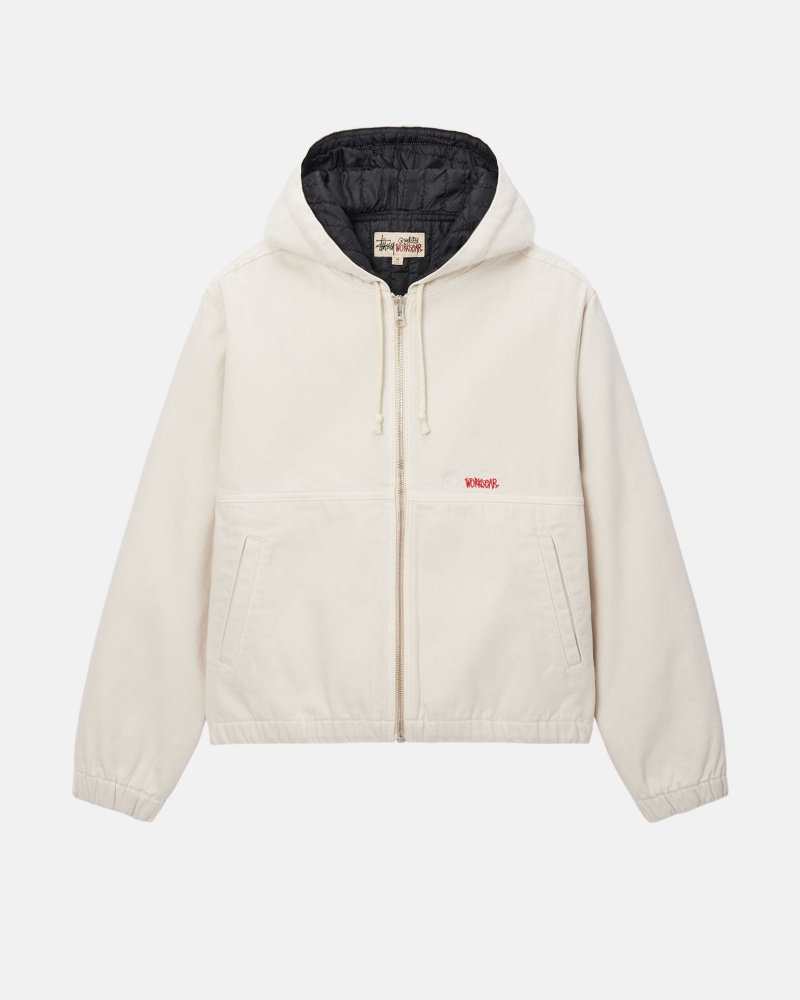 Stussy Arbeits Insulated Canvas Jacken Beige | 26539-AMBW