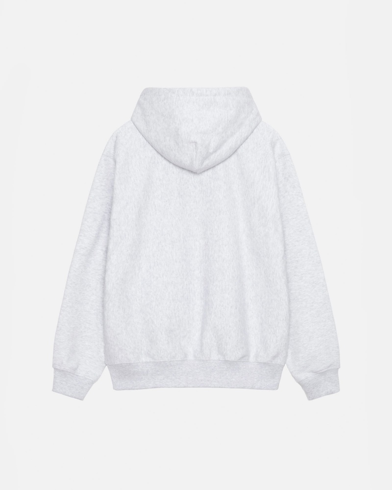 Stussy Basic Applique Hoodie Grau | 36972-EASJ