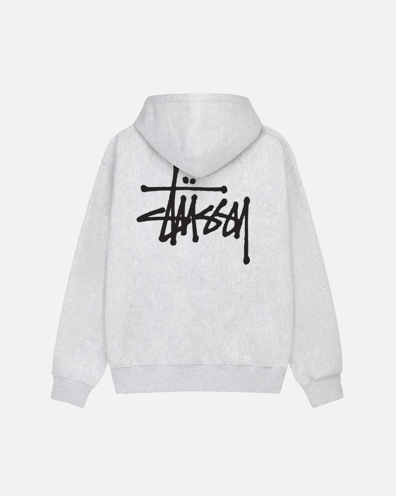 Stussy Basic Hoodie Grau | 04385-JLHU