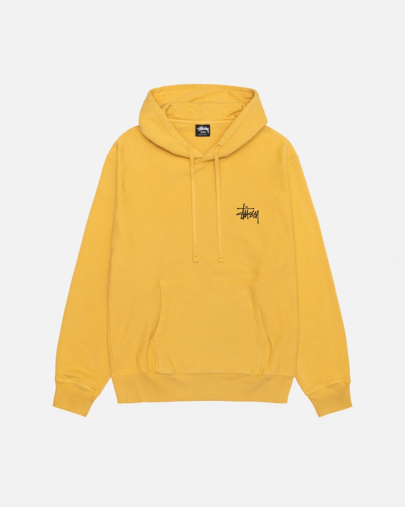 Stussy Basic Pigment Dyed Hoodie Orange | 05976-ILAV