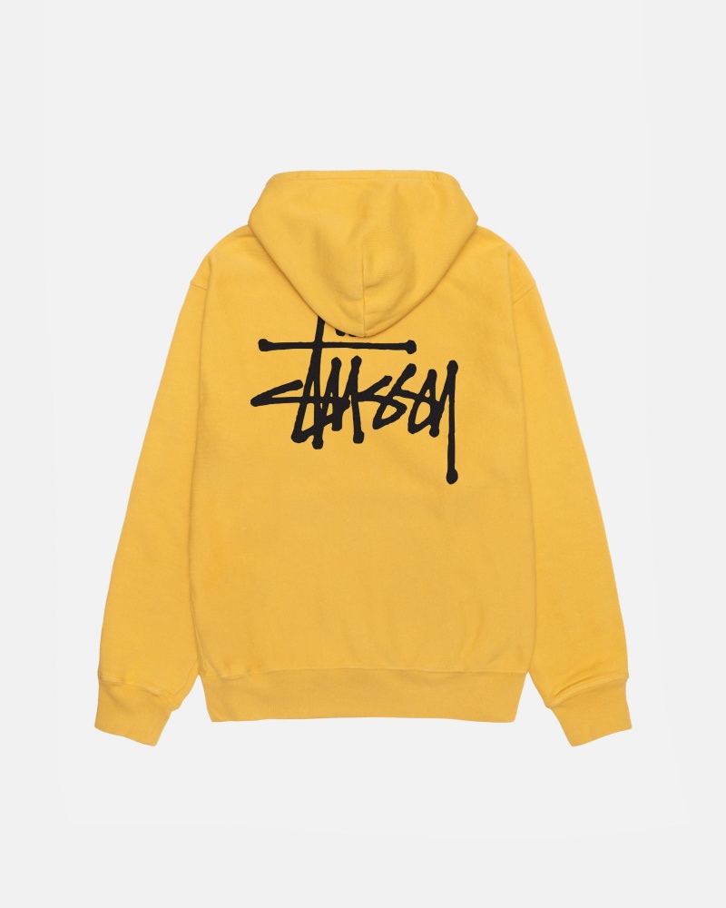 Stussy Basic Pigment Dyed Hoodie Orange | 05976-ILAV