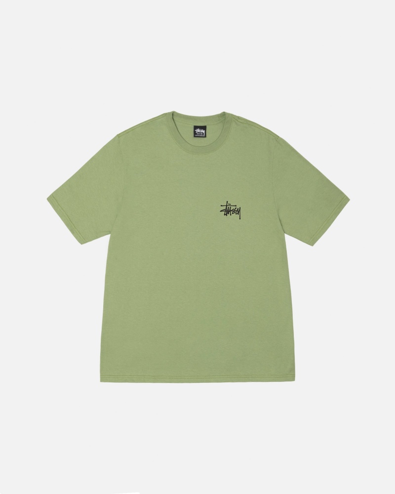 Stussy Basic T-shirts Grün | 19820-NWHS