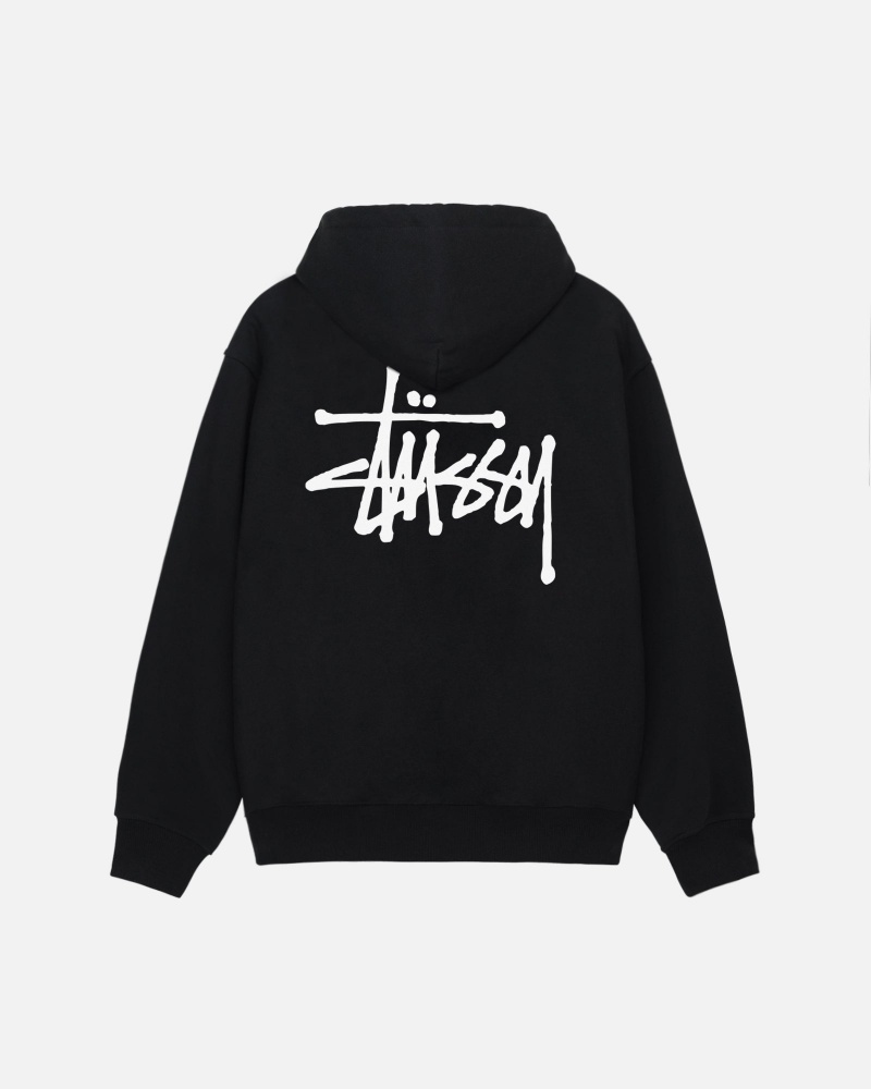 Stussy Basic Zip Hoodie Schwarz | 31645-MHVG