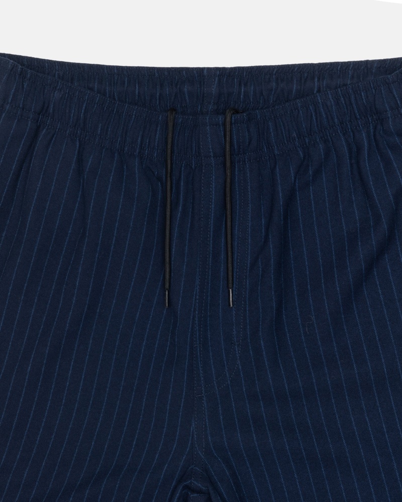 Stussy Beach Pant Wolle Stripe Hose Navy | 98721-NUAH