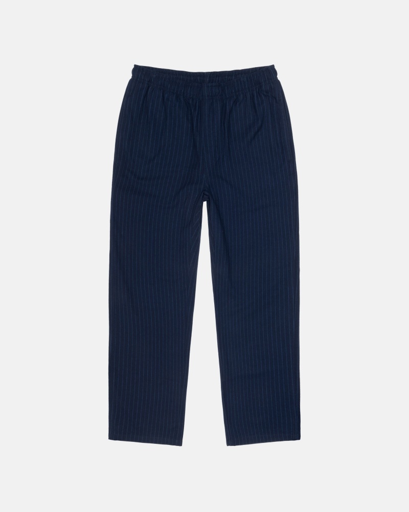 Stussy Beach Pant Wolle Stripe Hose Navy | 98721-NUAH