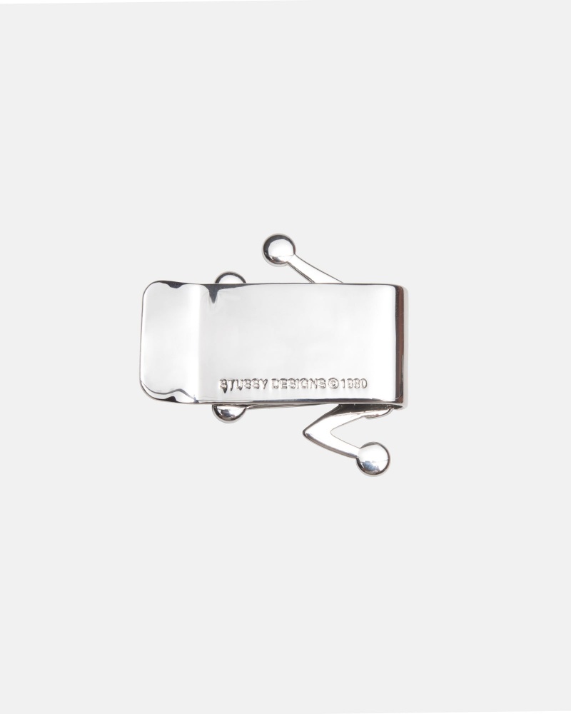 Stussy Bent Crown Money Clip Silber | 13254-ZFRB