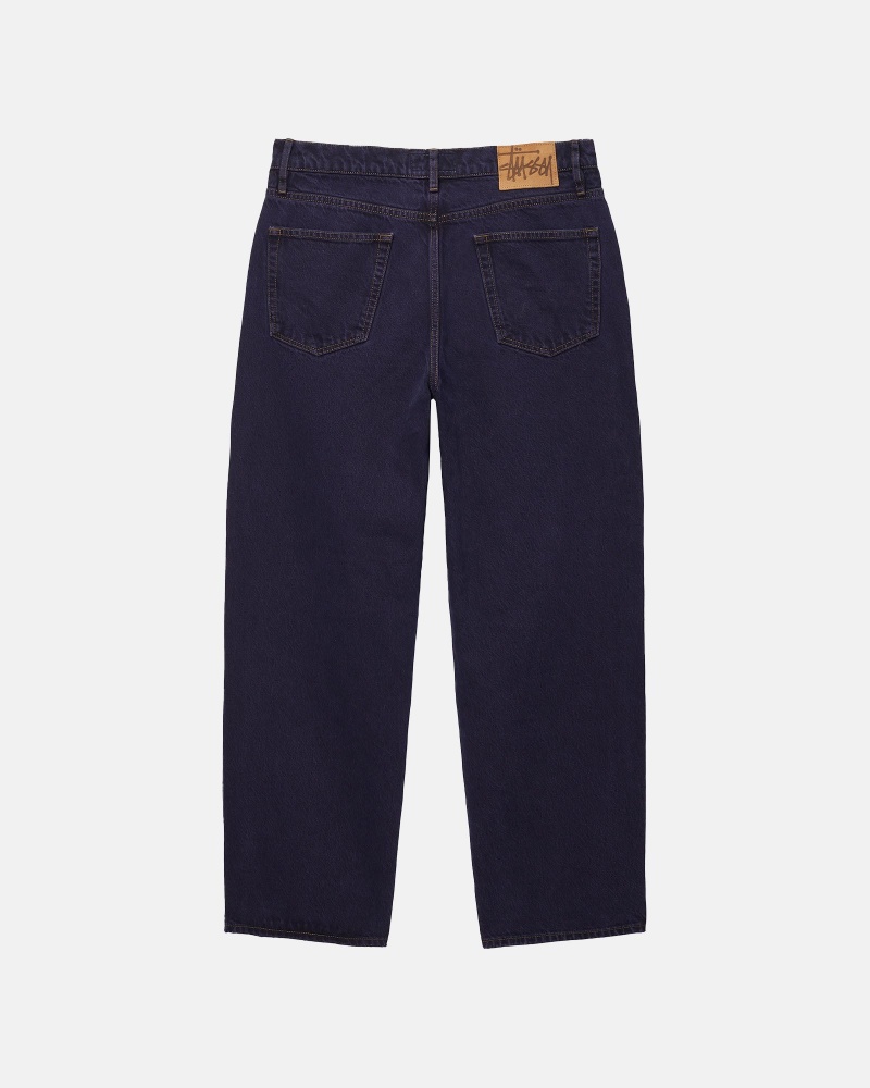 Stussy Big Ol' Denim Jeans Navy | 08423-DTOH