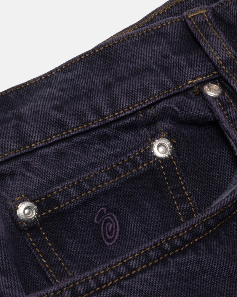 Stussy Big Ol' Denim Jeans Navy | 08423-DTOH