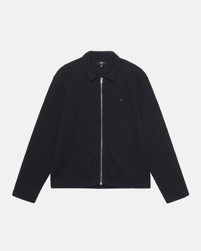 Stussy Big Thermal Zip Jacken Schwarz | 16847-KTXF