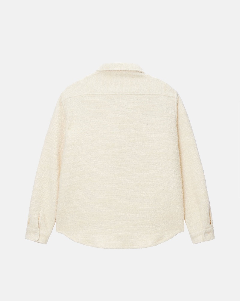 Stussy Boucle Wolle Cpo Shirts     Beige | 31254-EYBD