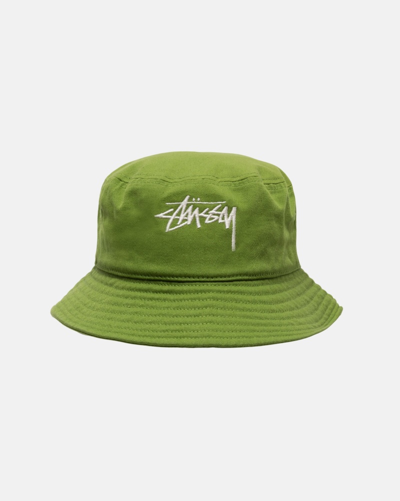 Stussy Bucket Big Stock Hüte Grün | 23976-SKZH