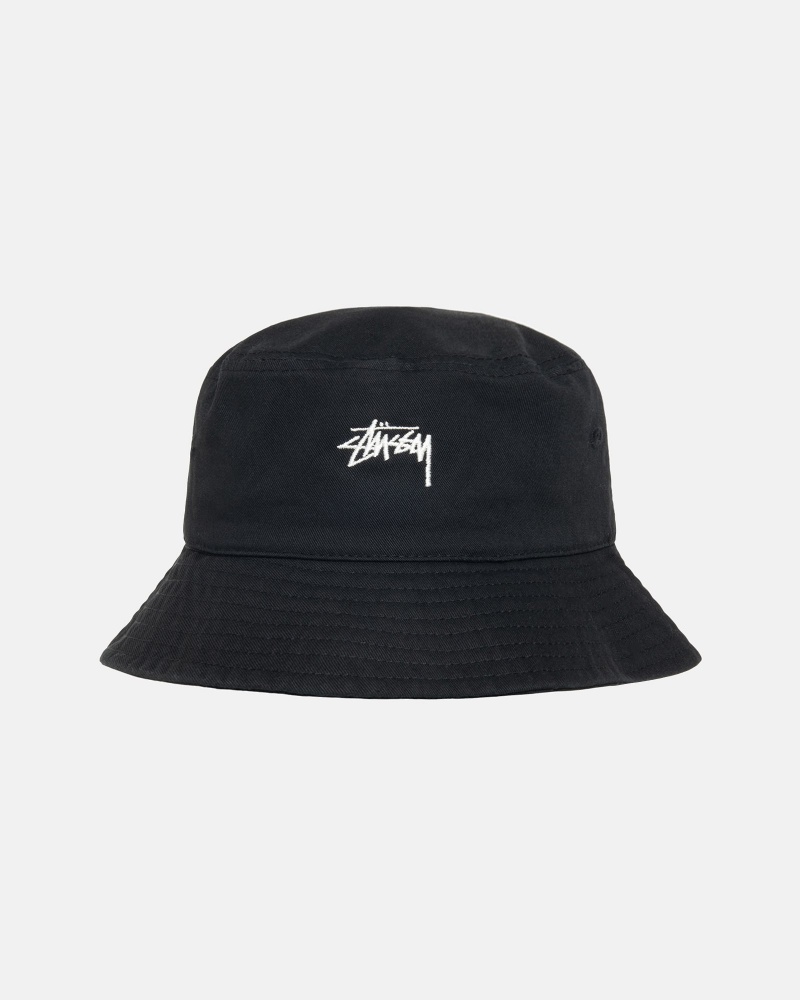 Stussy Bucket Stock Hüte Schwarz | 01872-OCBX